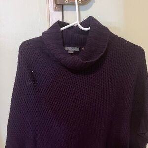 Elegant Deep Purple Cowl Neck Sweater